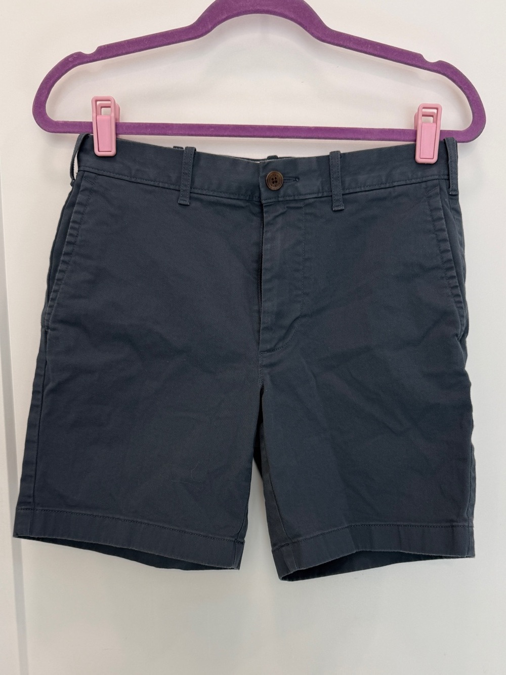 J. Crew Flat-Front Navy Chino Shorts size 28